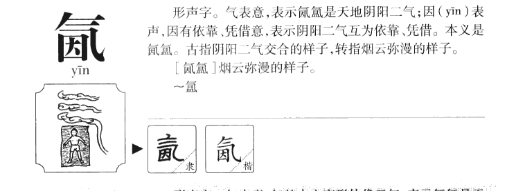 氤字字源字形
