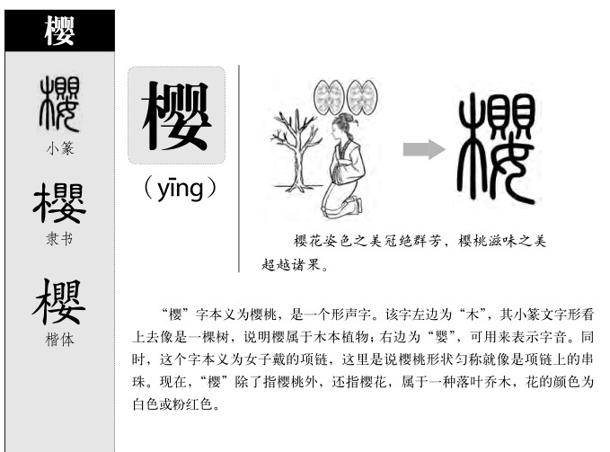 樱字字源字形