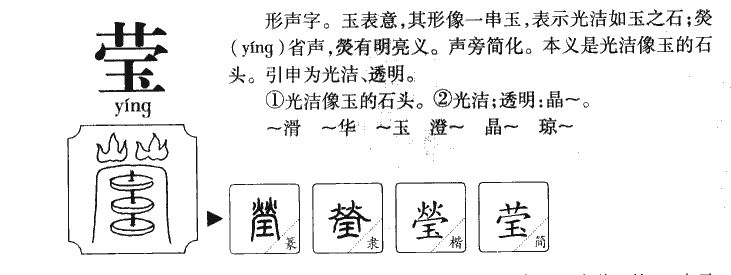 莹字字源字形