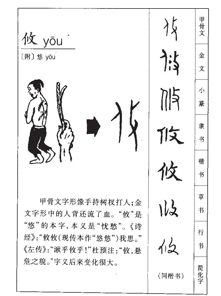 攸字字源字形