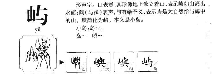 屿字字源字形