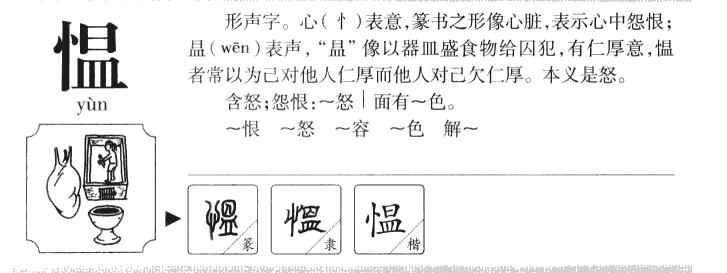 愠字字源字形