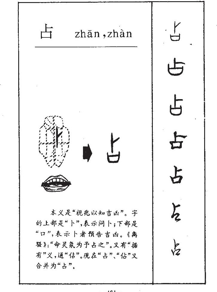 占字字源字形
