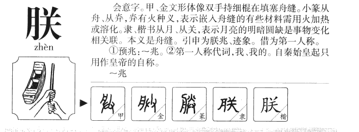朕字字源字形