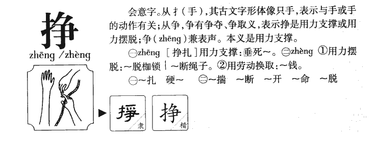 挣字字源字形