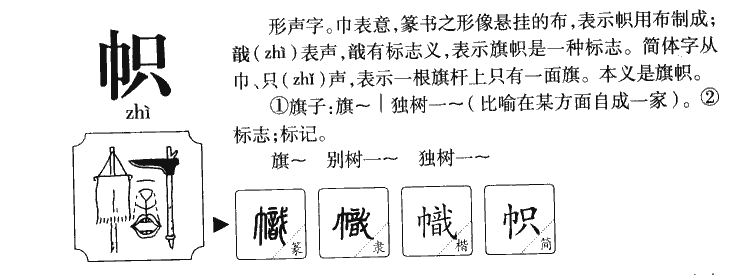 帜字字源字形