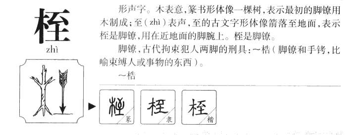 桎字字源字形