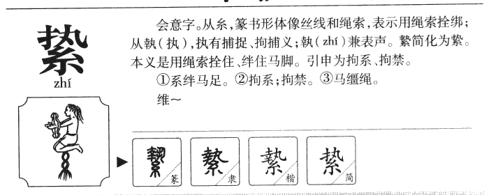 絷字字源字形