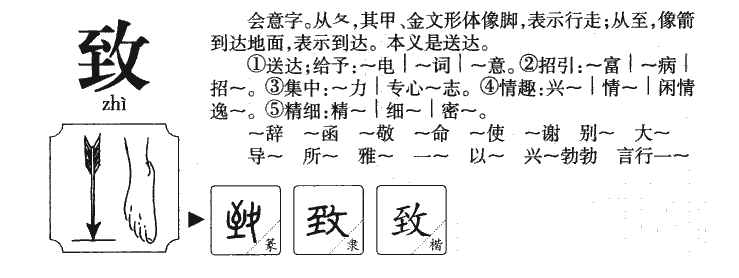 致字字源字形
