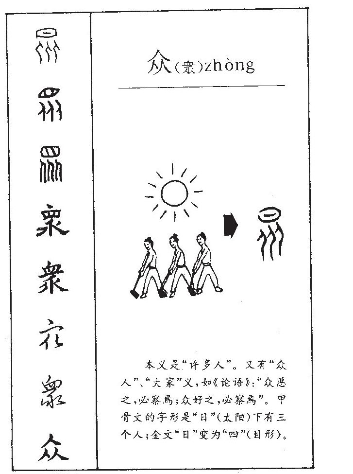 众字字源字形