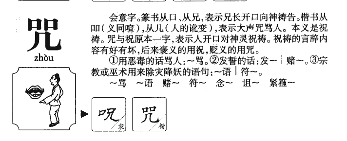 咒字字源字形