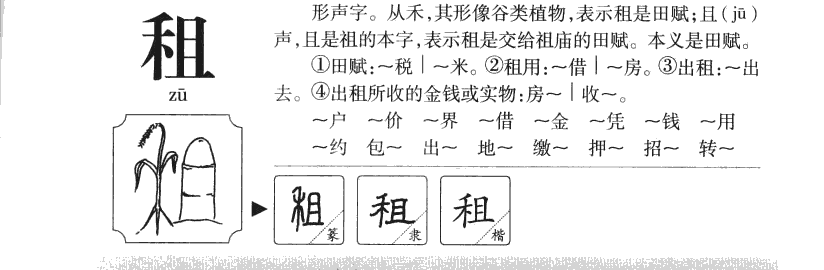 租字字源字形