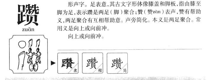 躜字字源字形