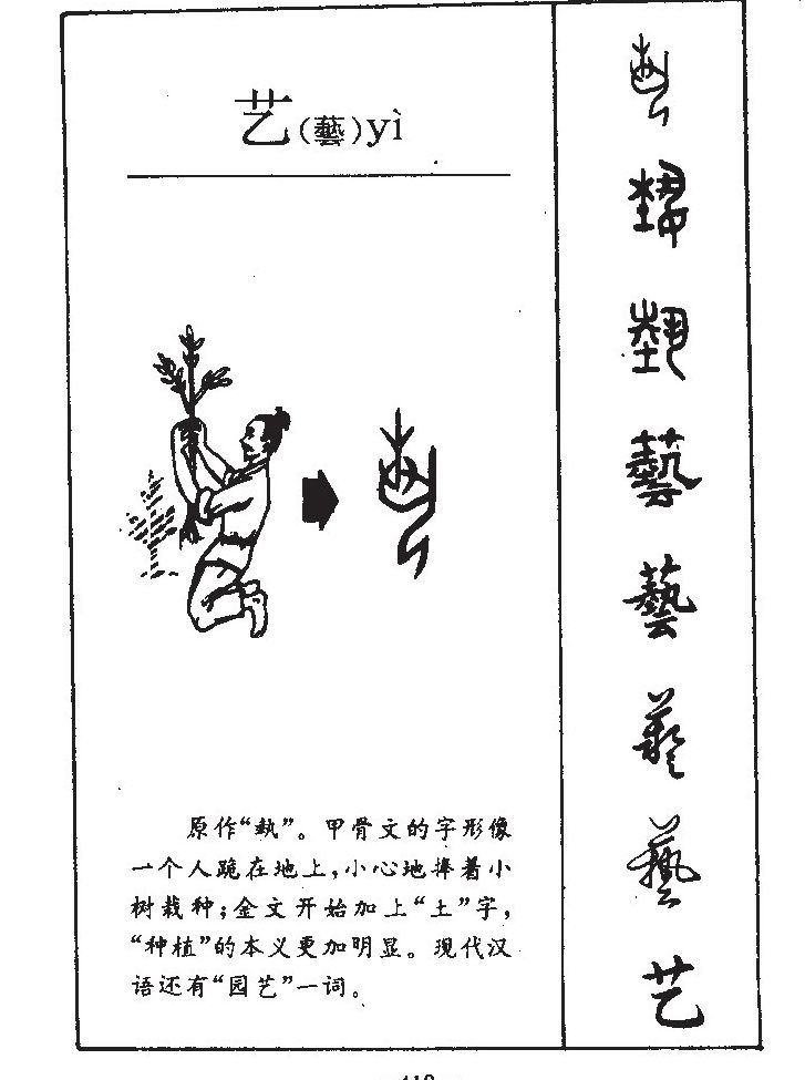 艺字字源字形