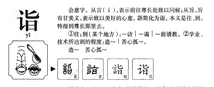 诣字字源字形