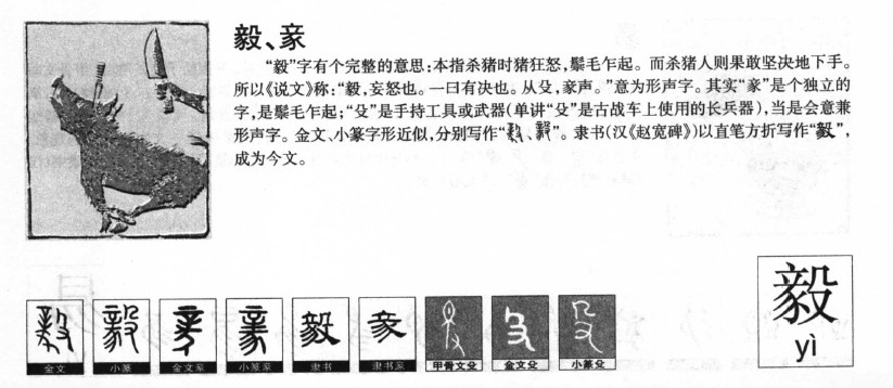 毅字字源字形